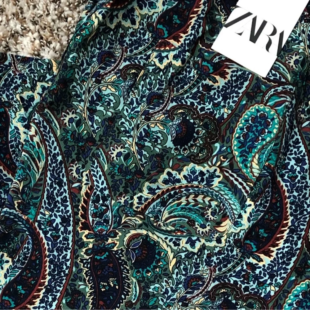 Zara Paisley  Flared Pants - Picture 13 of 17